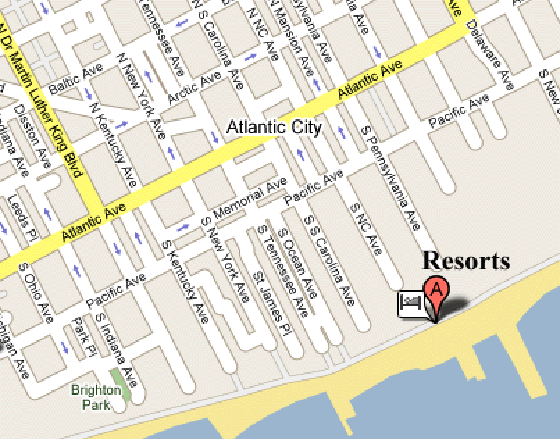 Resorts Atlantic City Map