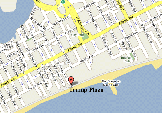 Atlantic City Trump Plaza Map