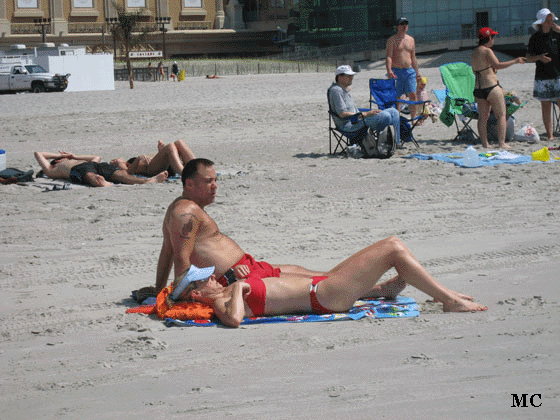 Catching the Sun on the Beach  