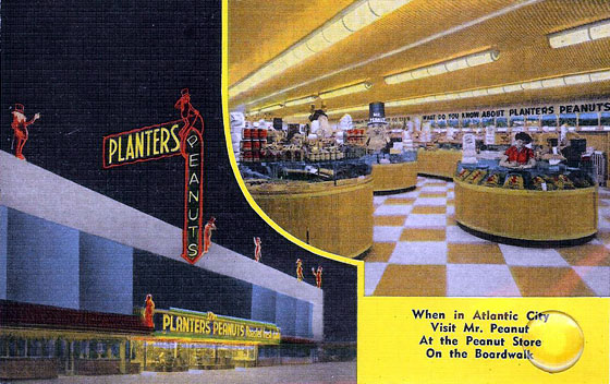 Planters Peanut Store on Atlantic City Boardwalk 