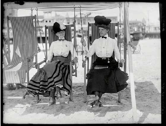 Atlantic City Beach Scene early 1900s 