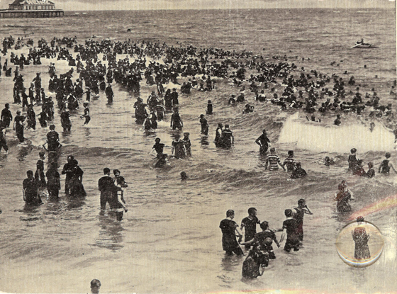 Atlantic City Beach Scene early 1900s 