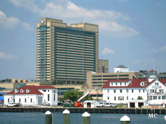 Trumpm Marina Casino and the Atlantic City Coast Guard Station