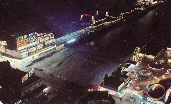 Steel Pier - At Night 