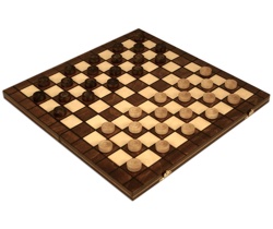 Checkers Set in Folding Wooden Case 